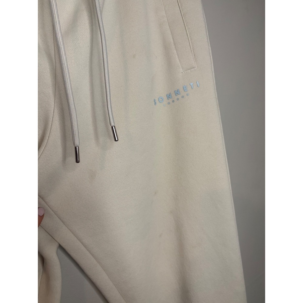 Sonneti London Cream Joggers Off White Lounge Sweatpants Large - Picture 5 of 6